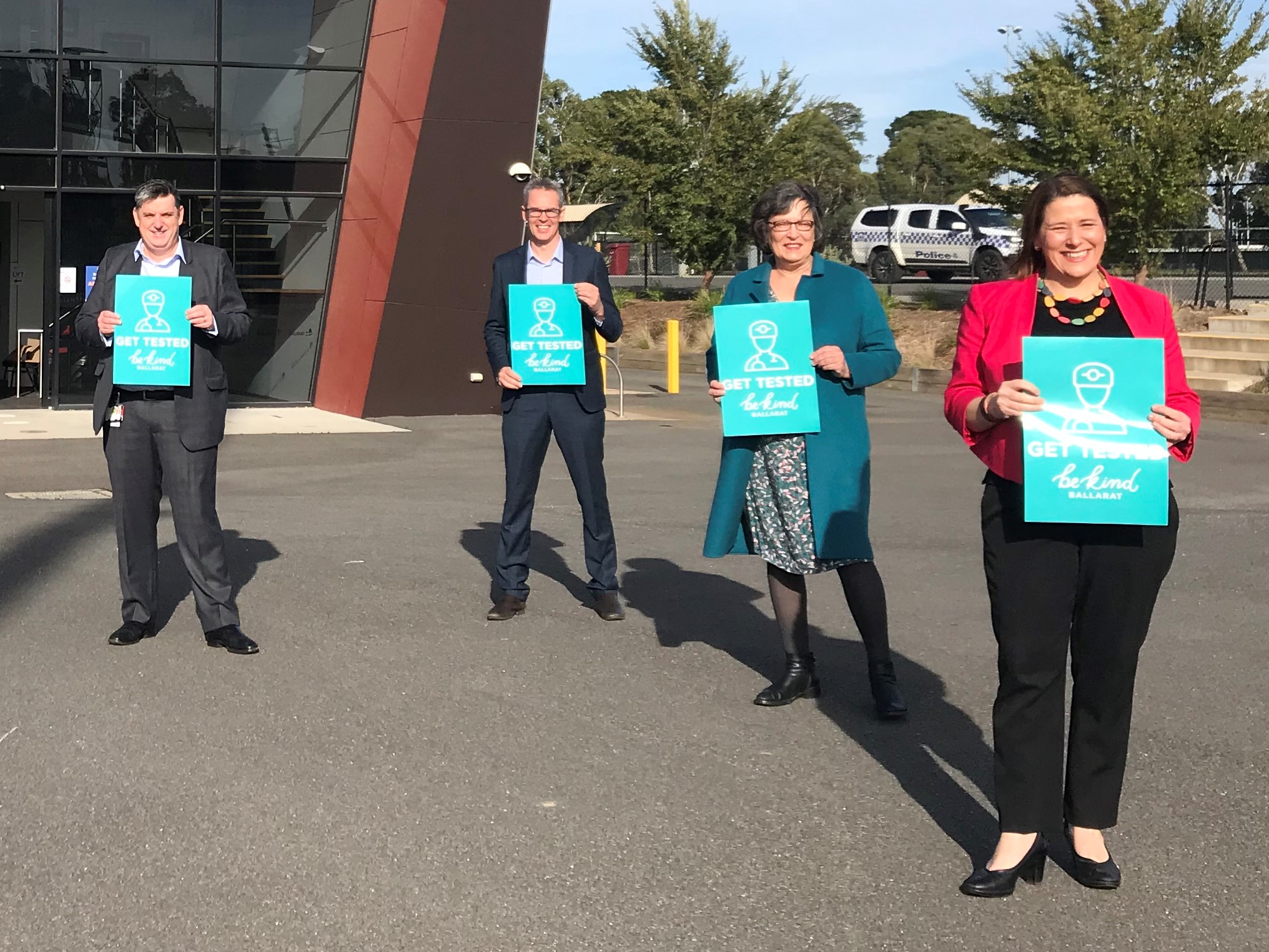 Ballarat leaders at Morshead Park pop-up clinic