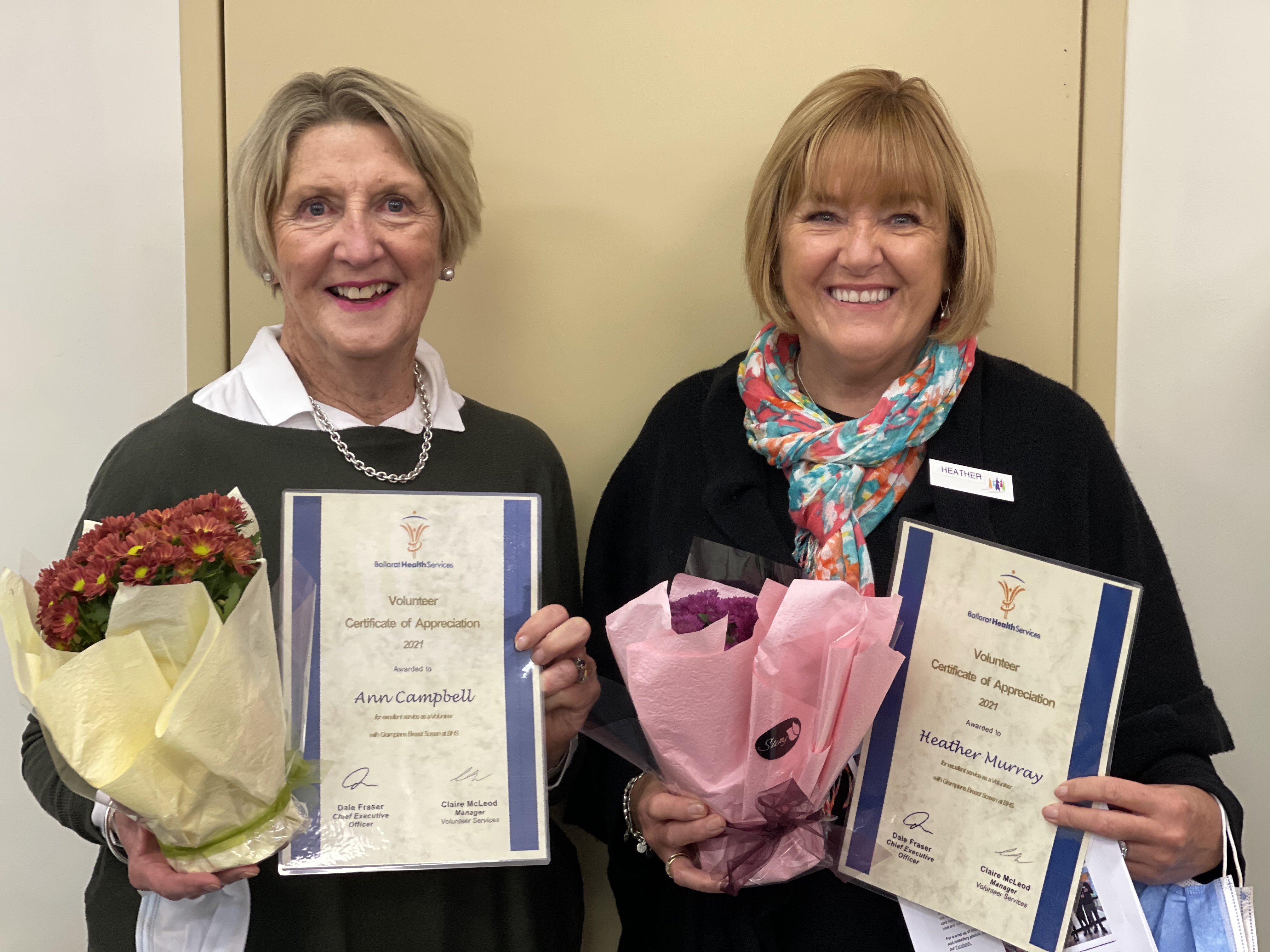 L-R Ann Campbell and Heather Murray